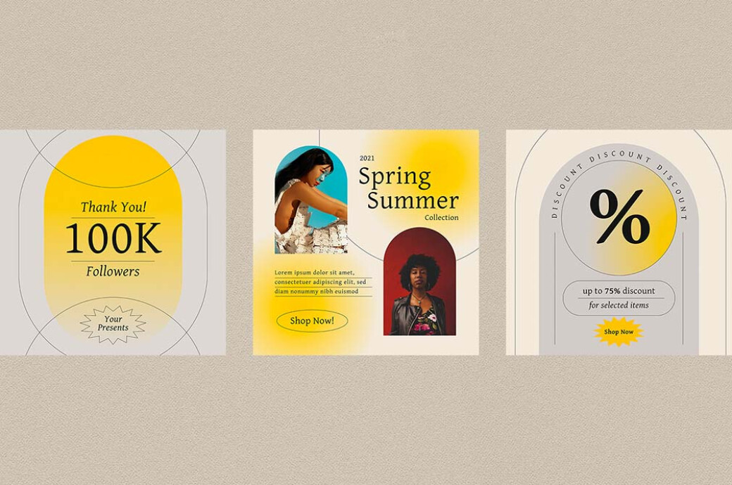 Yellow Instagram Post Templates