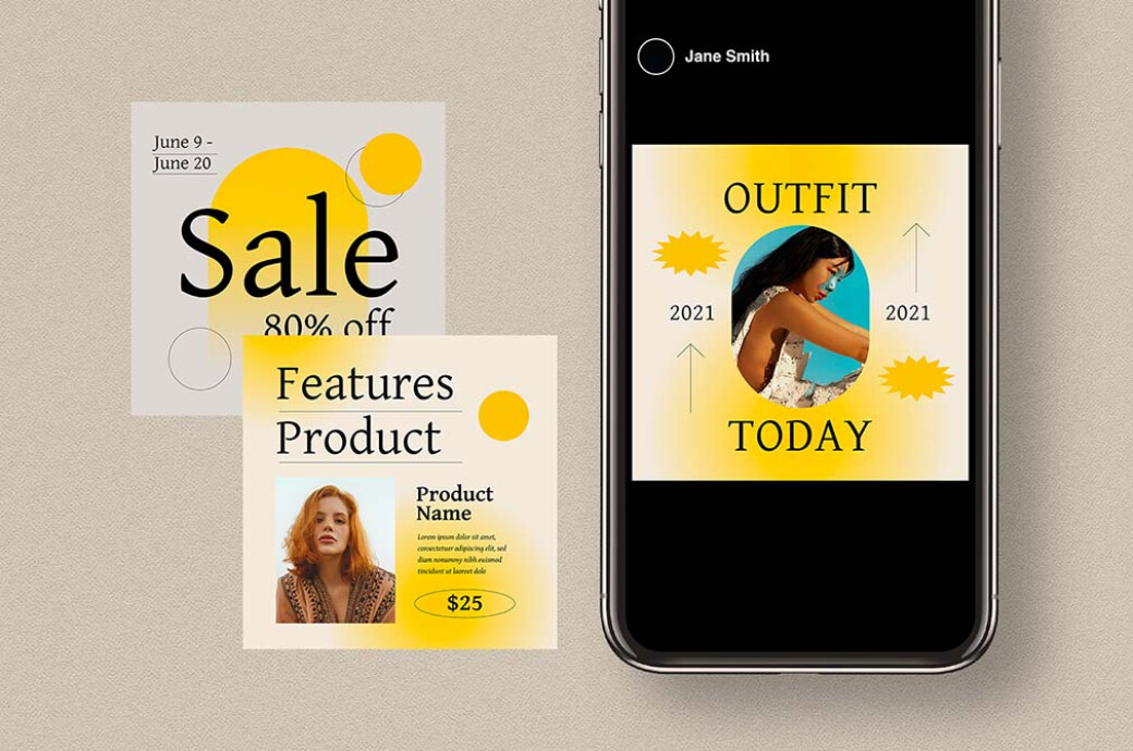 Yellow Instagram Post Templates