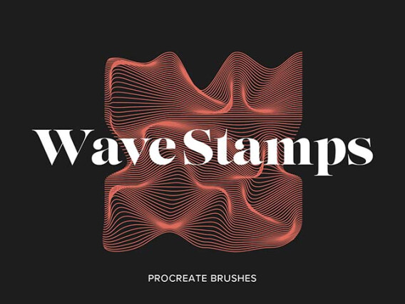 Wave Stamps Procreate Brushes