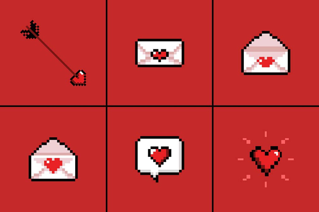 Pixelated Love Illustrations