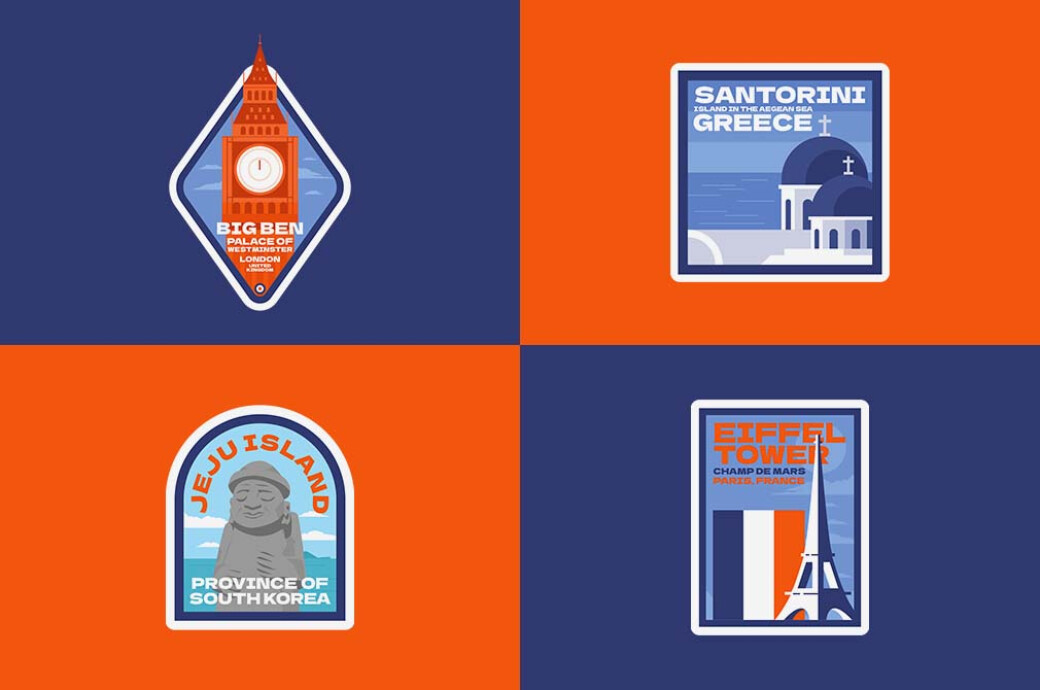 Modern Minimalist Tourism Logo Badges