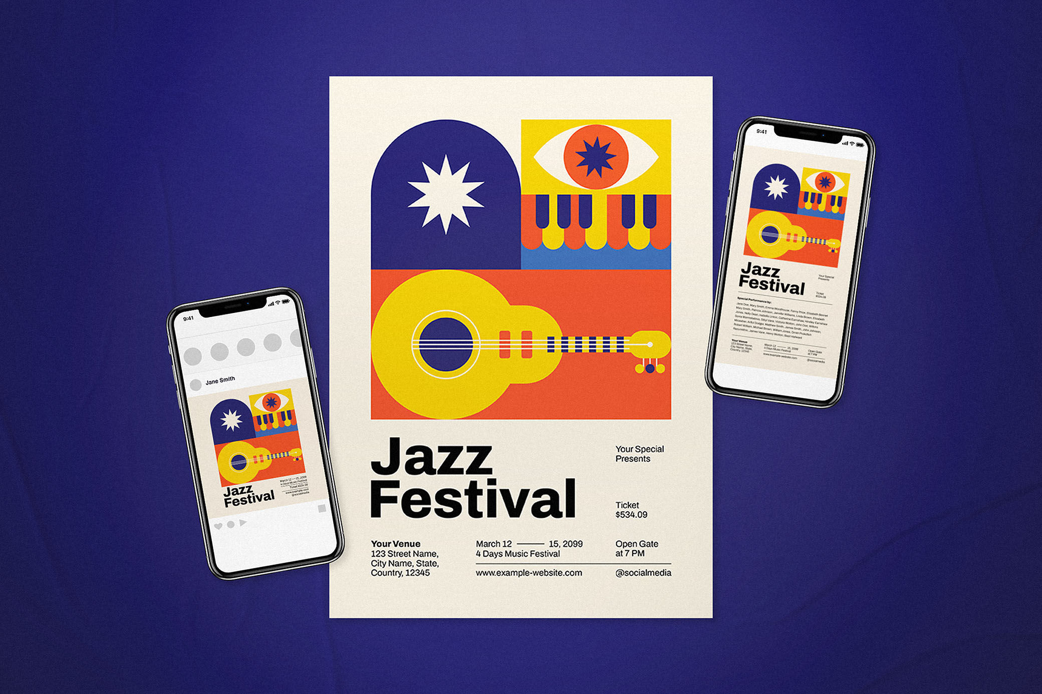 Jazz Event Geometric Template
