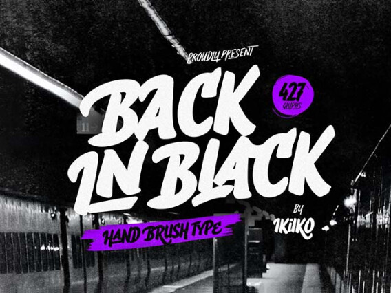 Back in Black Brush Font