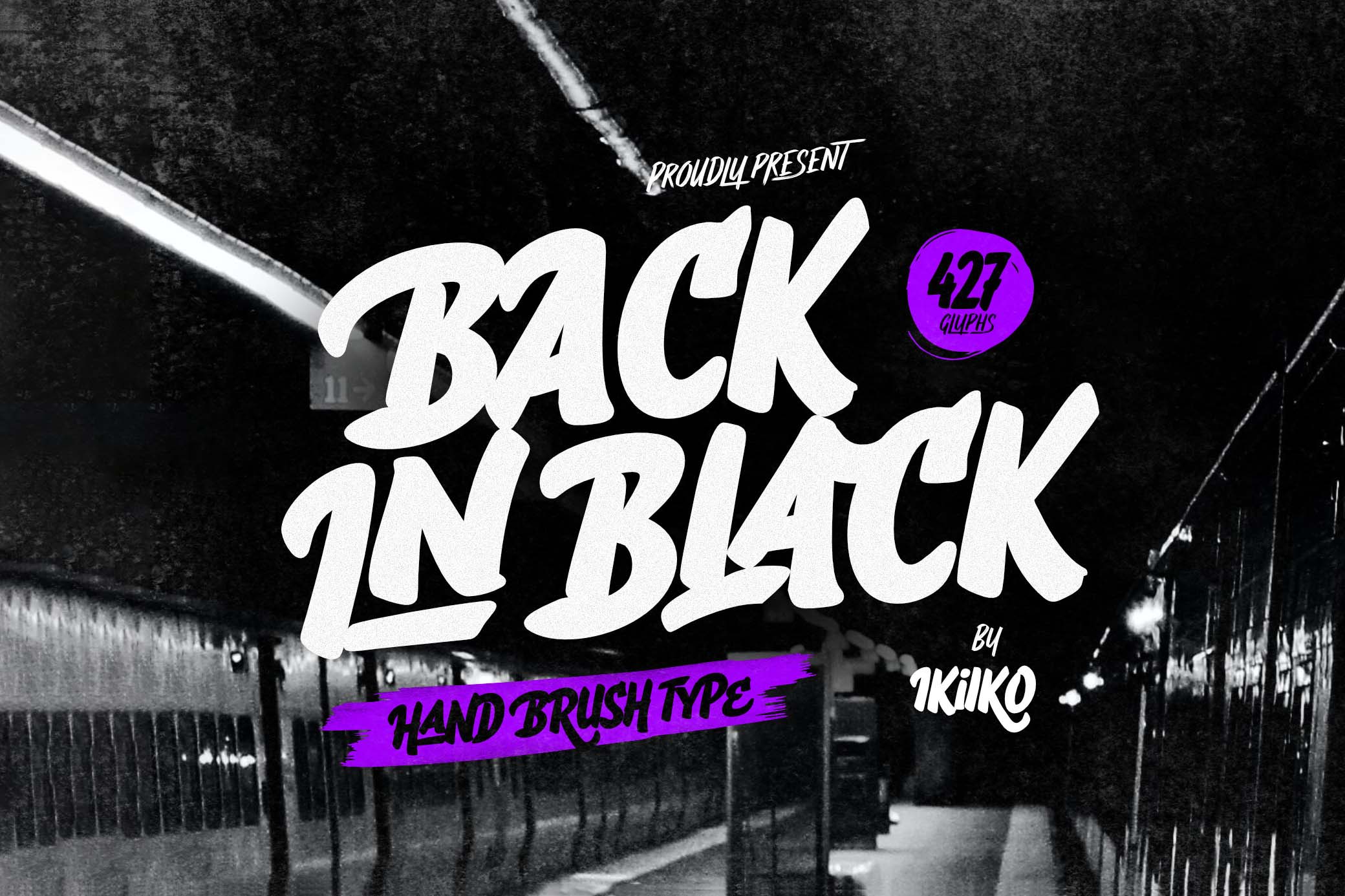 Back in Black Brush Font