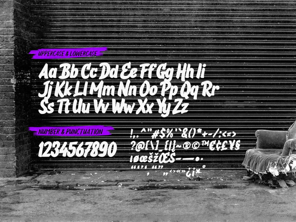 Back in Black Brush Font