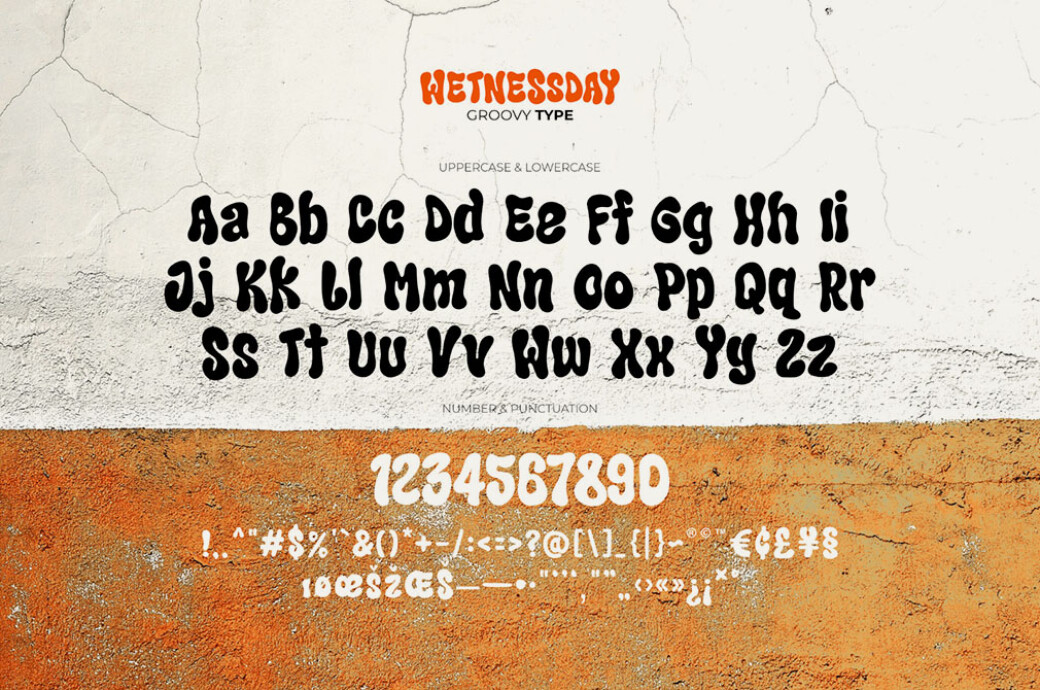 Wetnessday Groovy Font