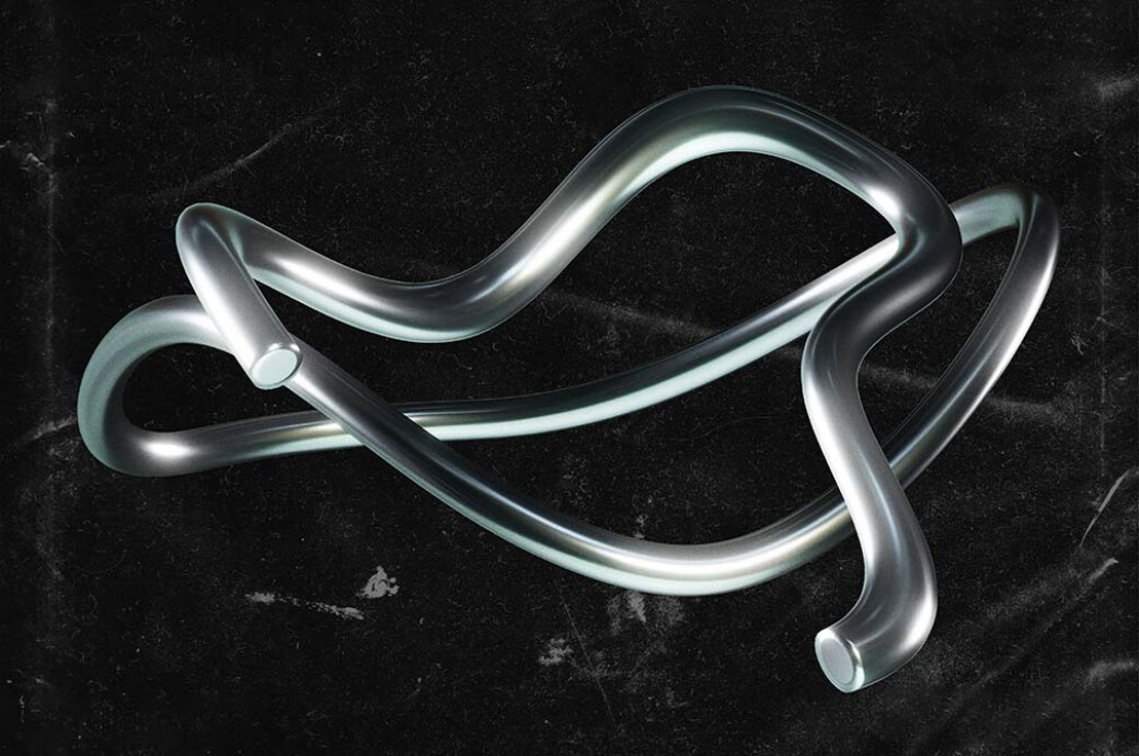 3D Futuristic Chrome Shapes