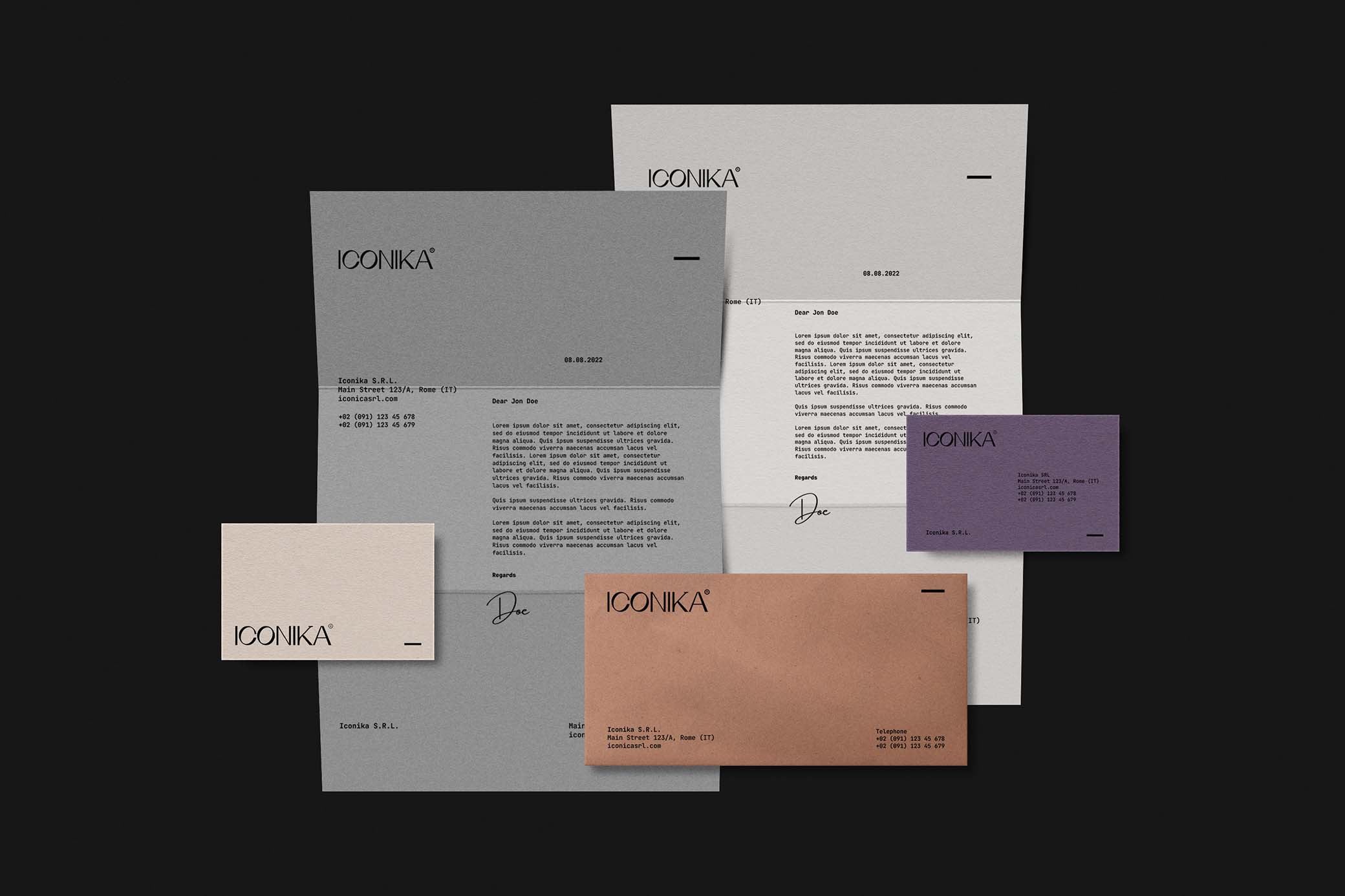 Iconika Stationery Mockup