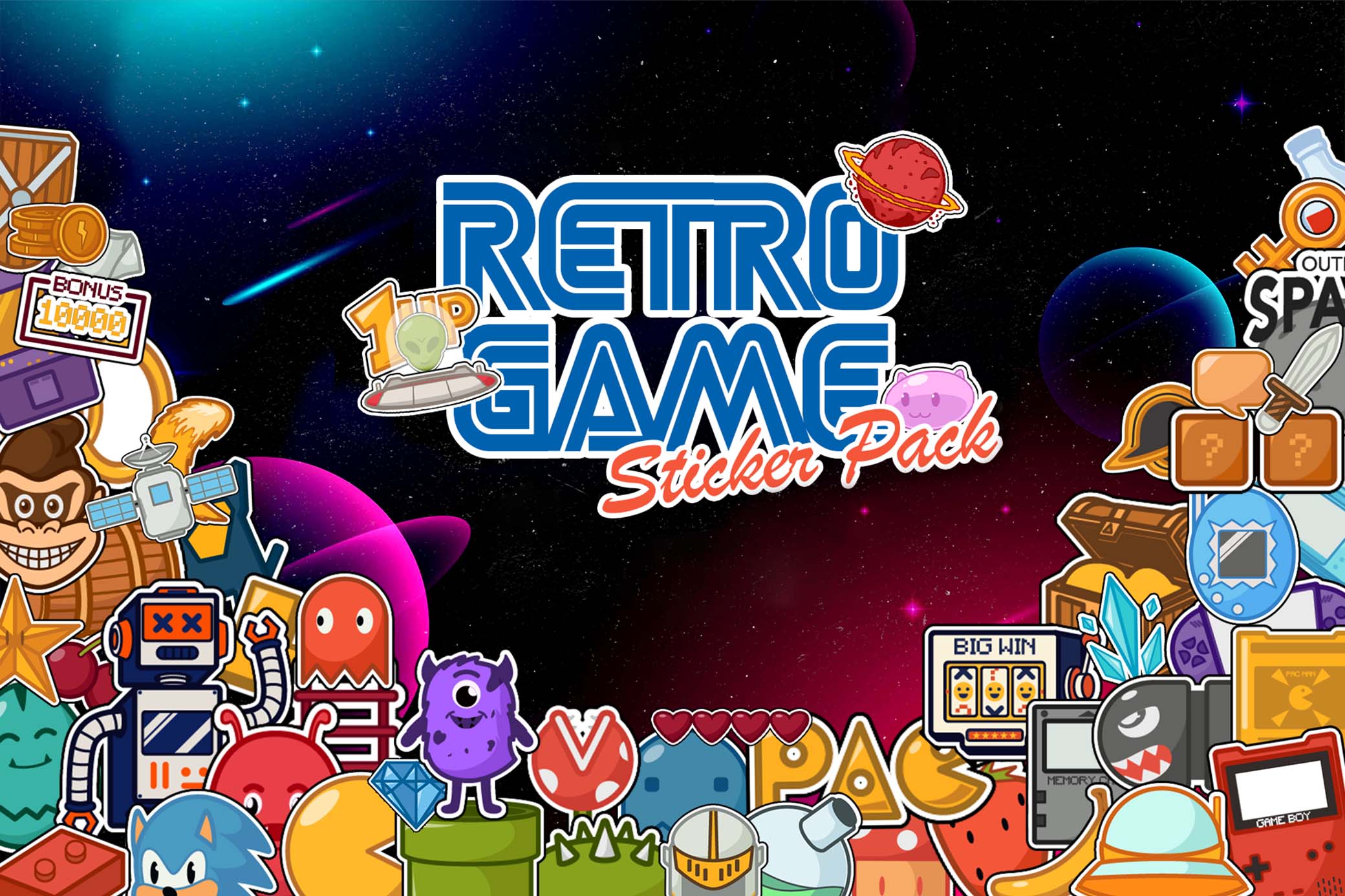 Retro Game Sticker Pack
