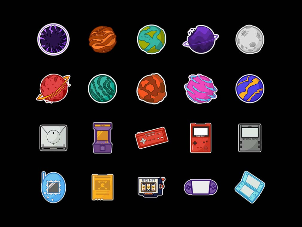 Retro Game Sticker Pack