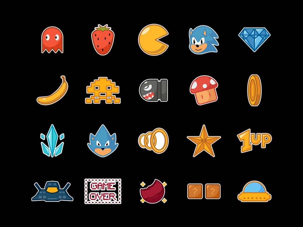 Retro Game Sticker Pack