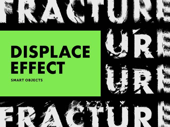 Fractured Distortion Text Effect