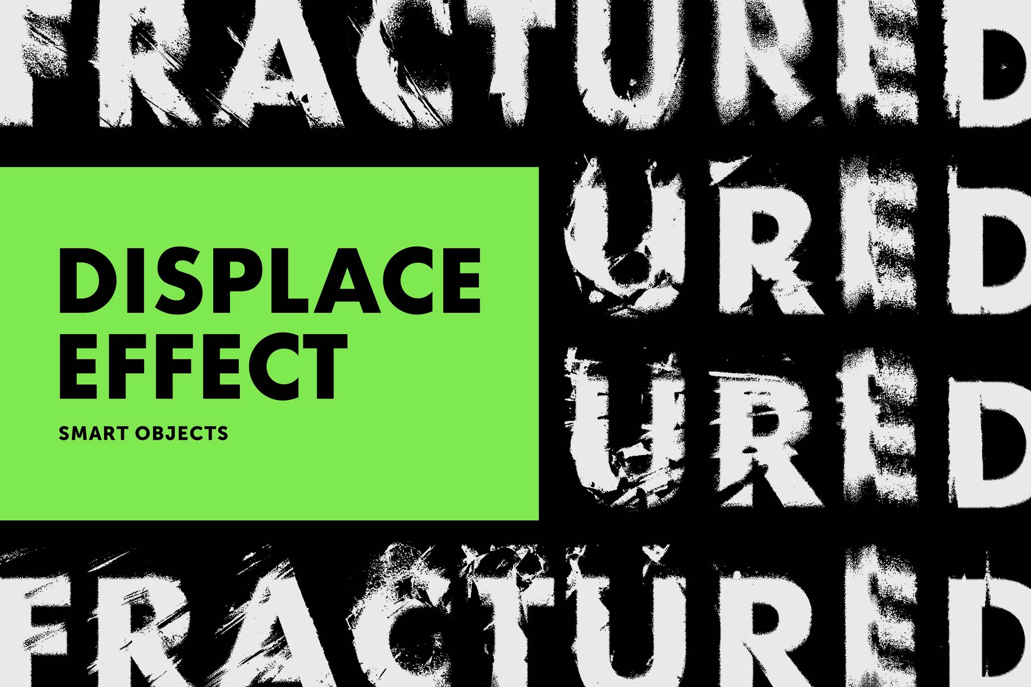 Fractured Distortion Text Effect