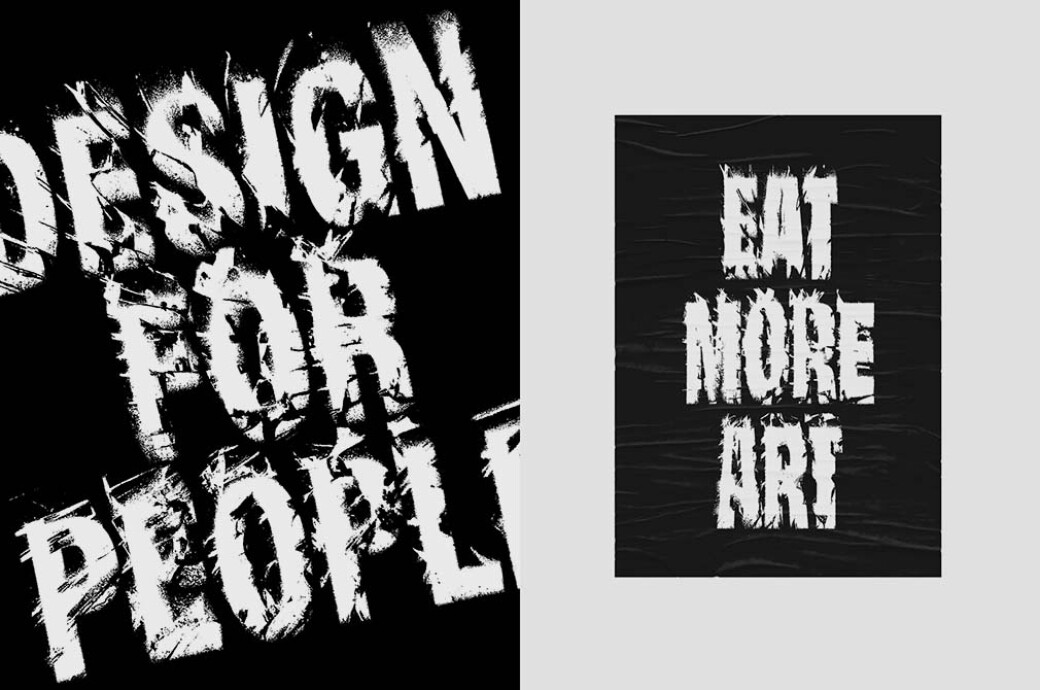 Fractured Distortion Text Effect