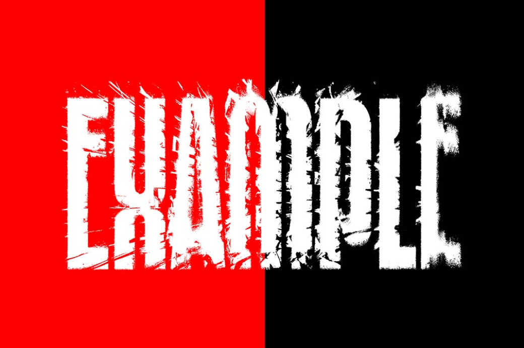 Fractured Distortion Text Effect