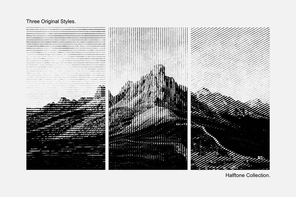 Halftone Lines & Stripes Photo Effect