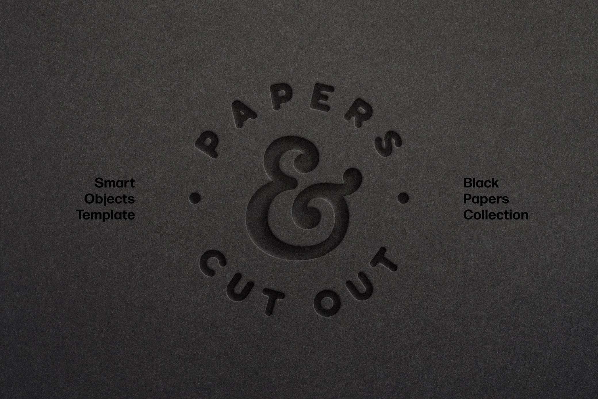 Dark Cut Out Paper Mockup
