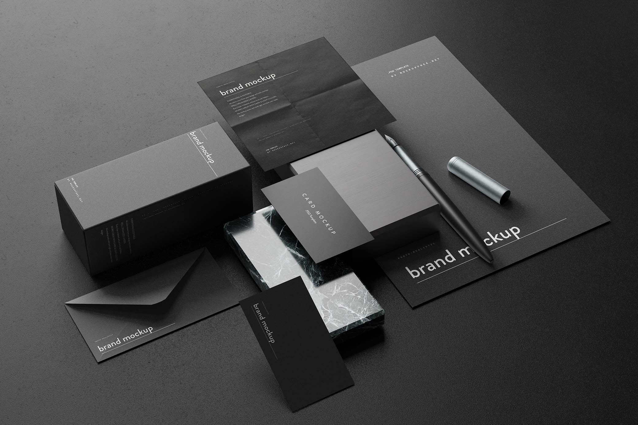 Black Branding Mockup