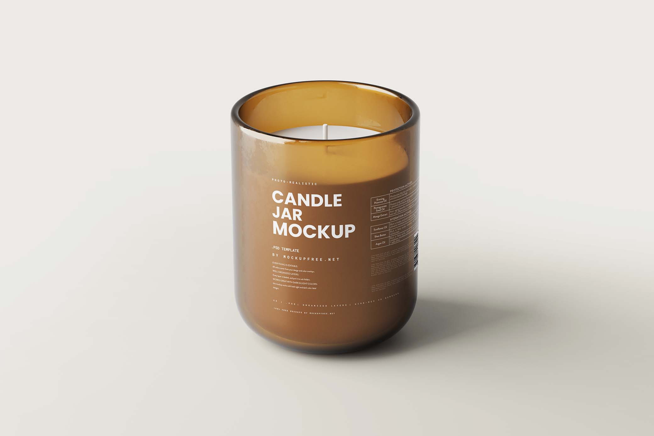 Glass Candle Jar Mockup