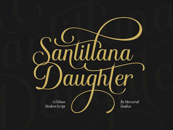 Santillana Daughter Calligraphy Font