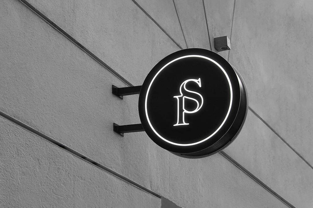 Circle Street Sign Mockup