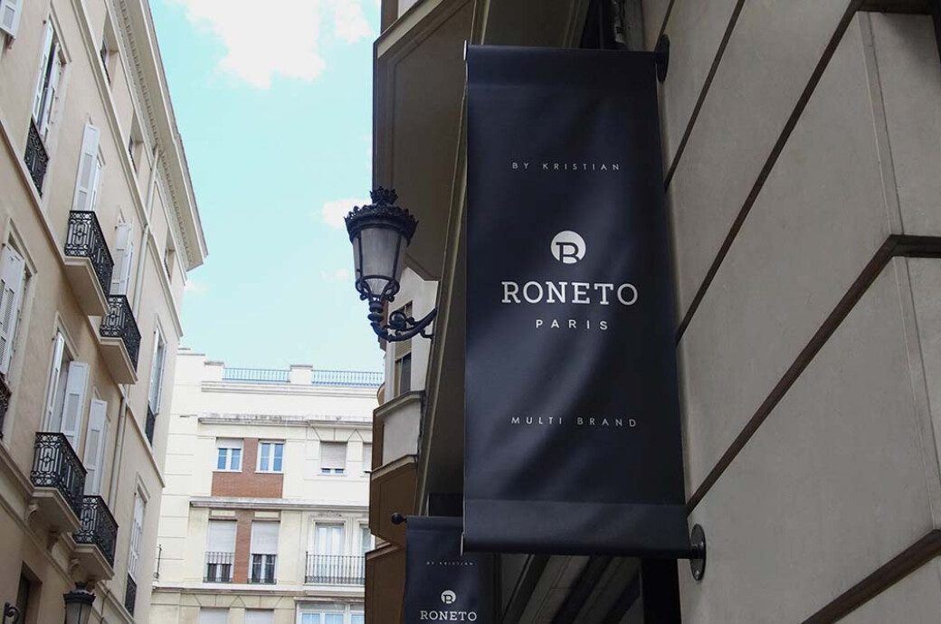 Vertical Fabric Sign Mockup