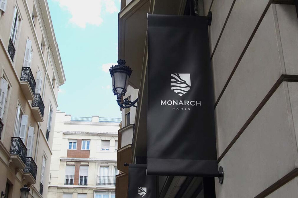 Vertical Fabric Sign Mockup