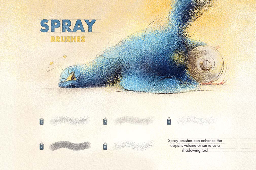 Spray & Hatch Procreate Brushes
