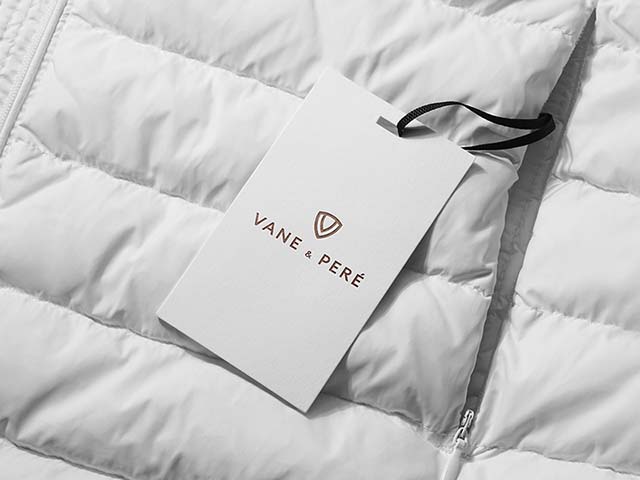 Puffer Coat Label Tag Mockup