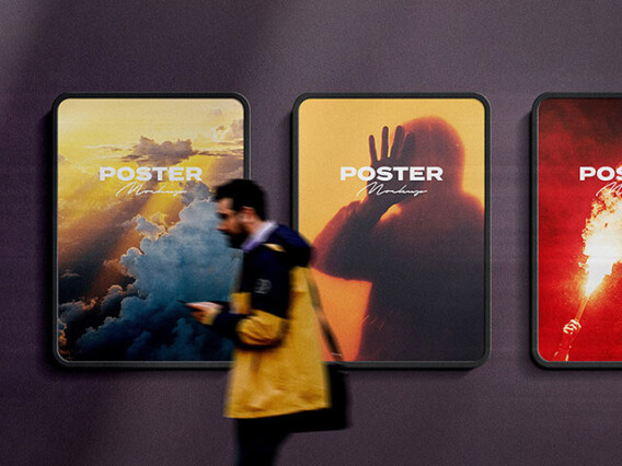 Subway Vertical Poster Mockup