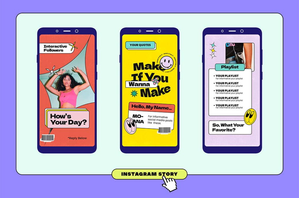 90s Pop Era Instagram Templates