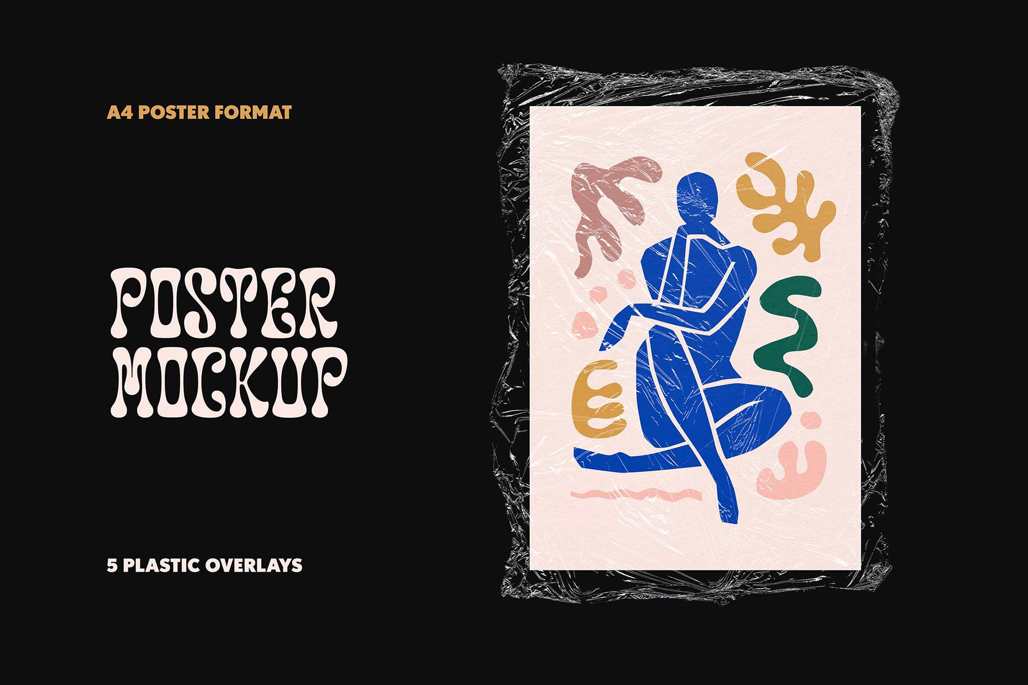 Wrapped A4 Poster Mockup