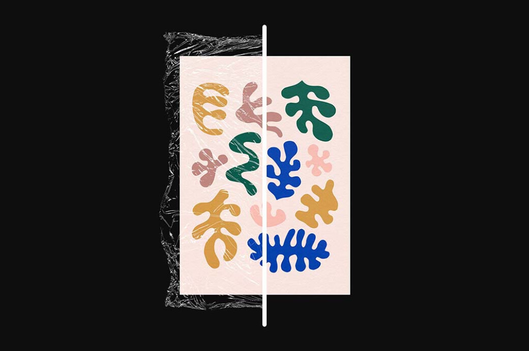 Wrapped A4 Poster Mockup