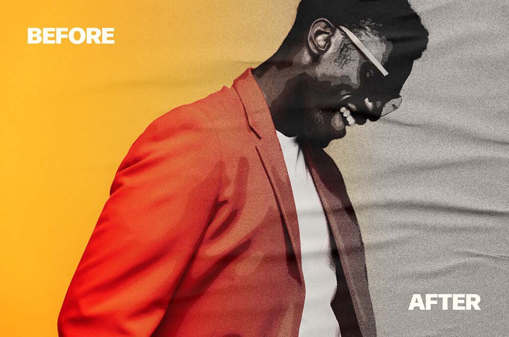 Glued Pop Art Photo Effect