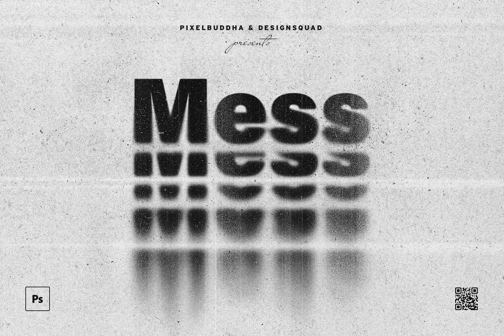 Messy Print Text & Logo Effect