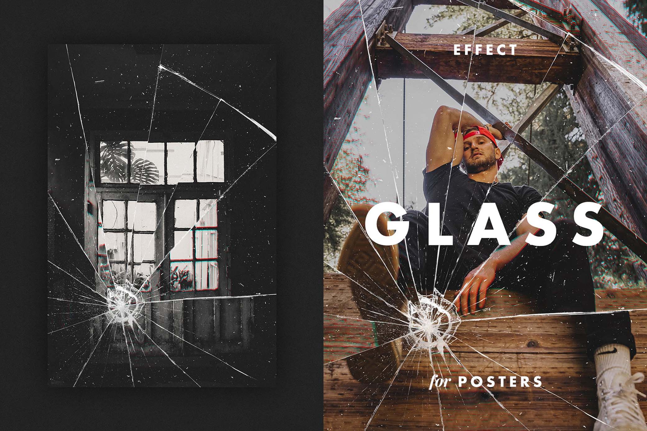 Glass Fracture Effect for Posters