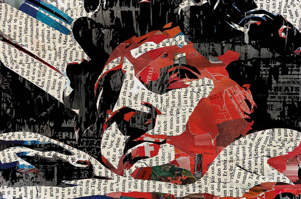 Newspaper Collage Photo Effect