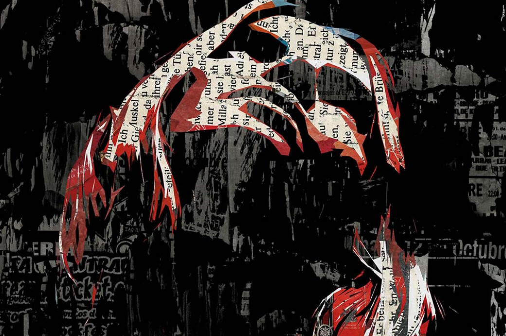 Newspaper Collage Photo Effect