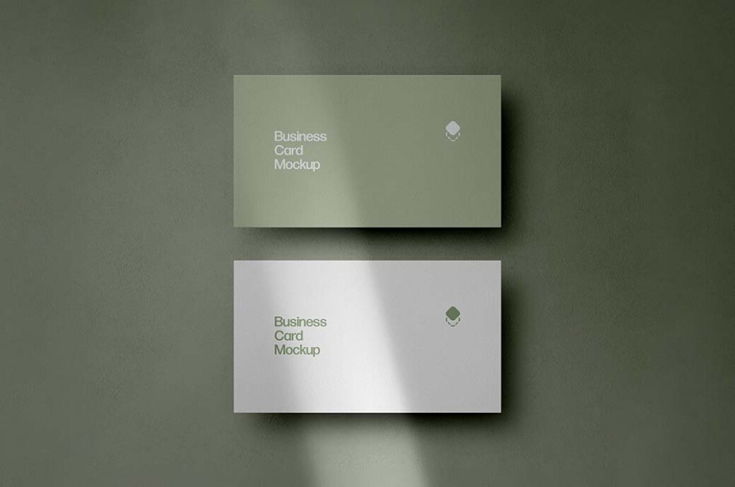 Peach Business Card Mockup