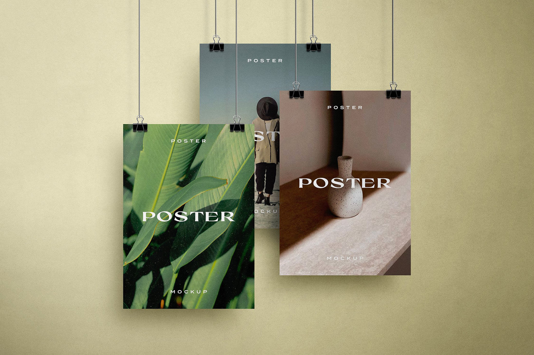 Hanging Posters Mockup