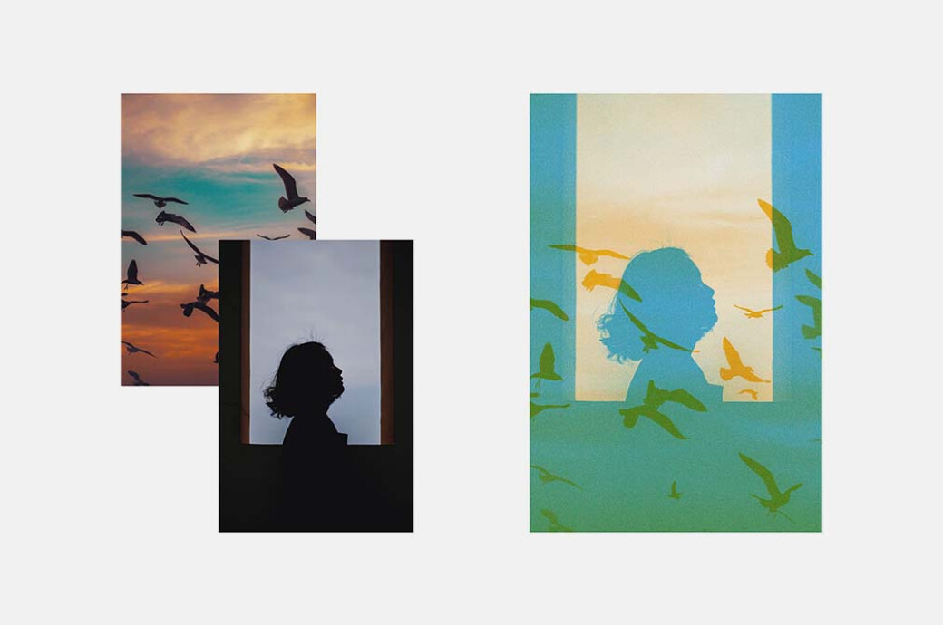 Double Exposure Poster Effect