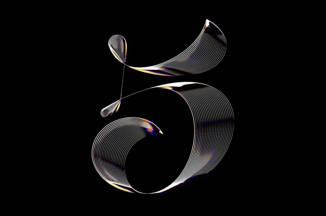 Iridescent Chrome Text Effect