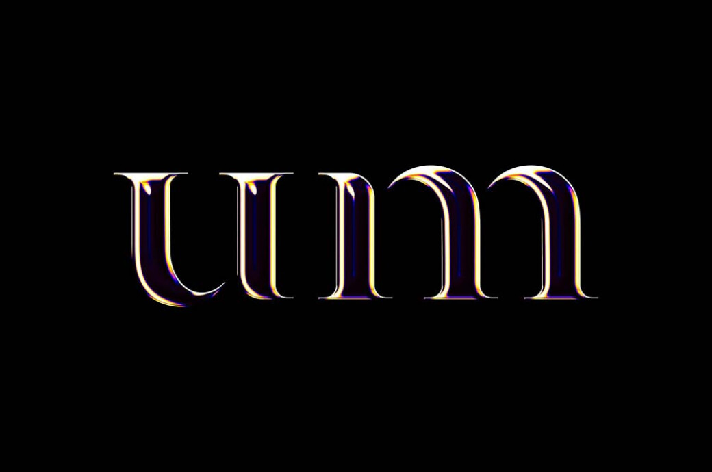 Iridescent Chrome Text Effect