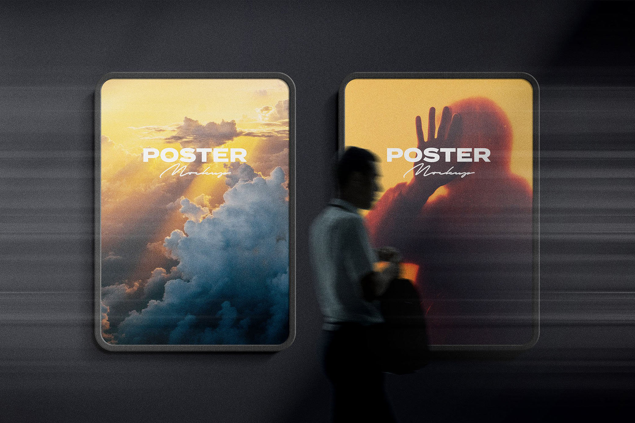 Subway Train Poster Mockup