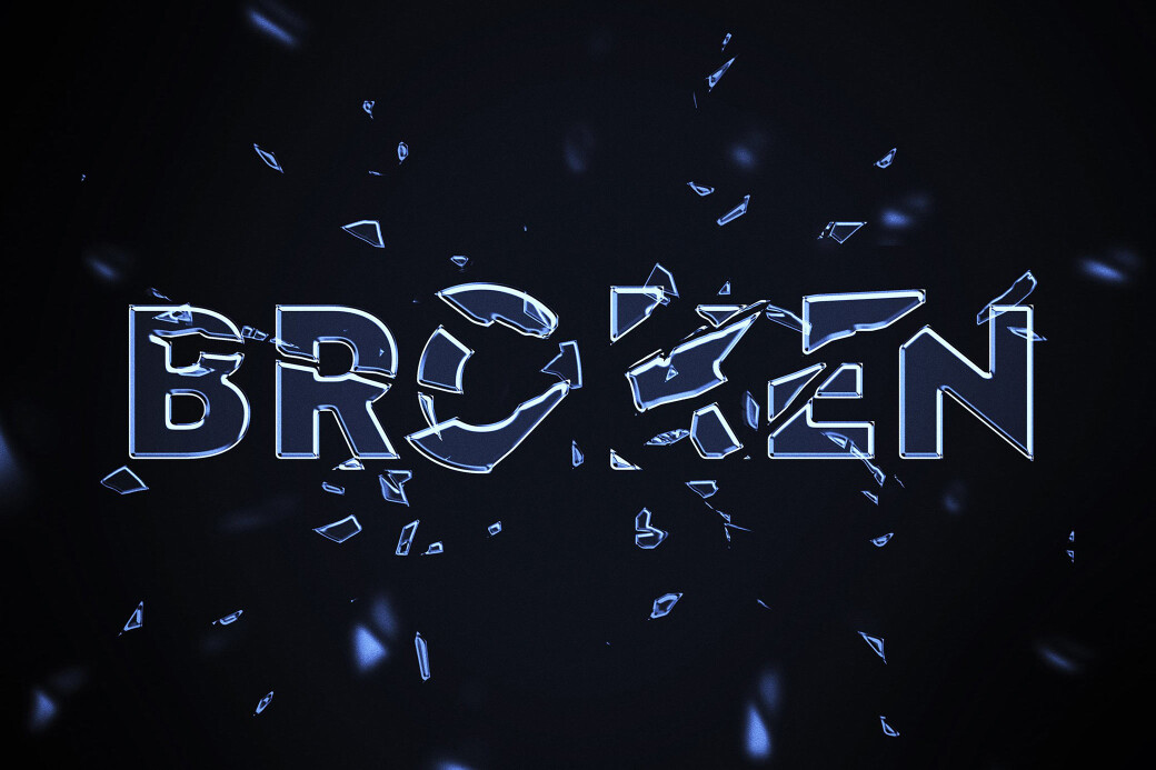 Broken Glass Font