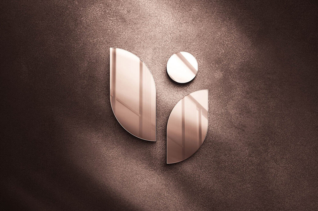 Reflection Glass Logo Mockup