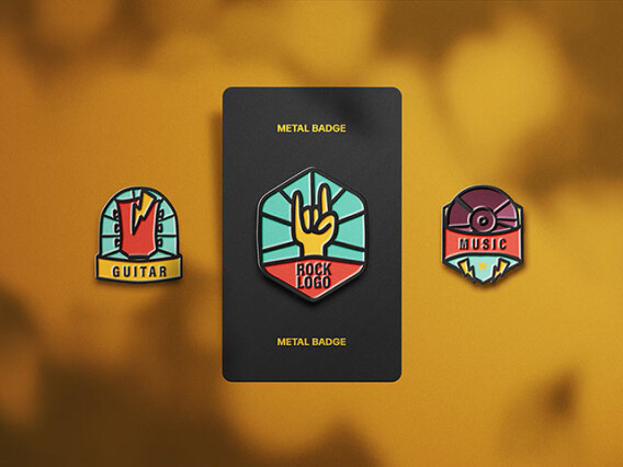 Enamel Pin Badge Mockup