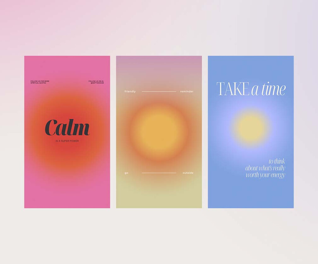 Instagram Gradient Quotes for Canva & PS