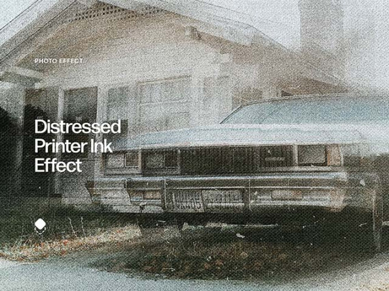 Distressed Print Ink Effect