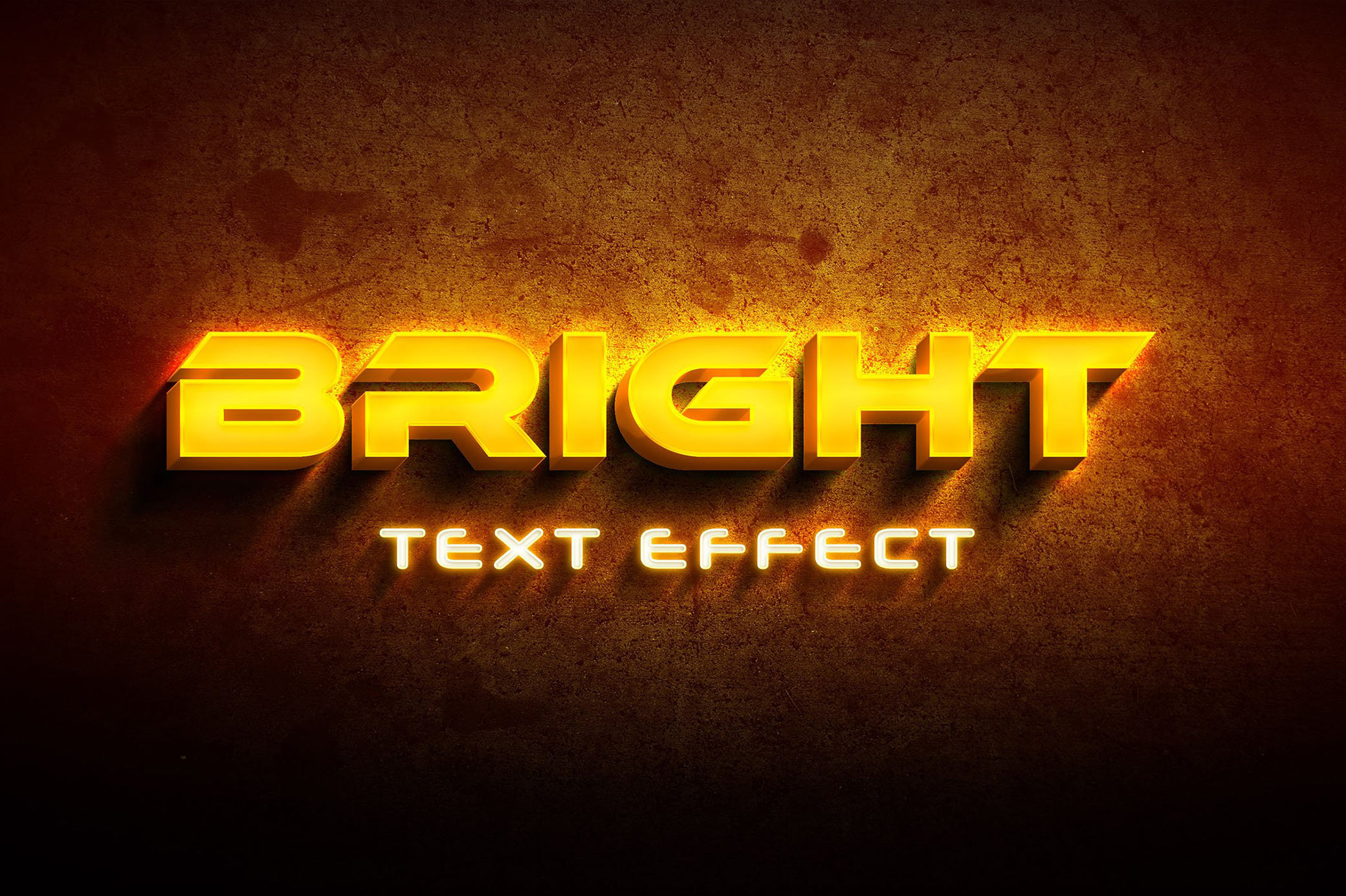 Yellow Light Text Effect